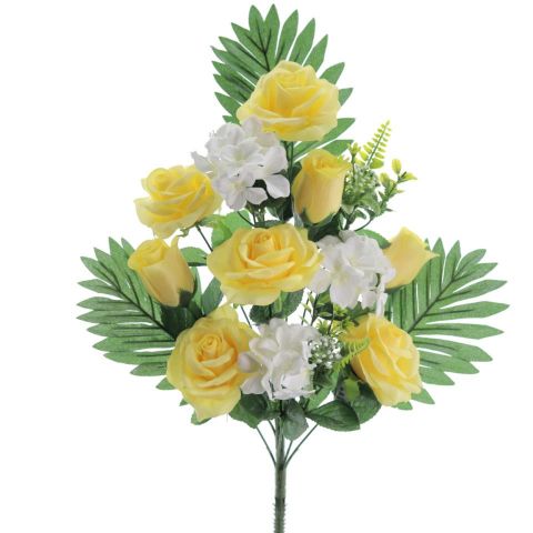 RAMO ENCARADO ROSAS CAPULLOS *AMARILLO 5511-02