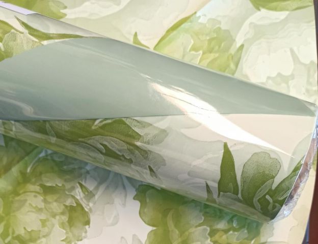 ROLLO PERLATO DOBLE CARA PEONIA/VERDE*VERDE