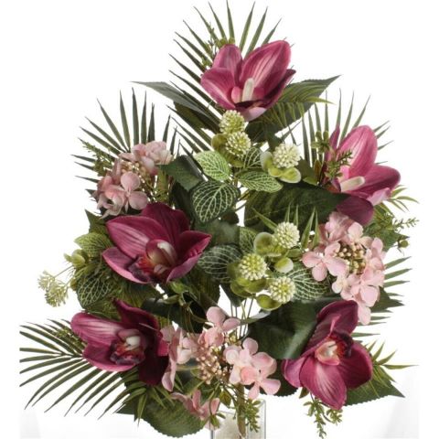 RAMO ENCARADO CYMBIDIUM 5592-BURDEOS