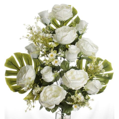 RAMO ENCARADO PEONIA CAPULLOS 6533-BLANCO