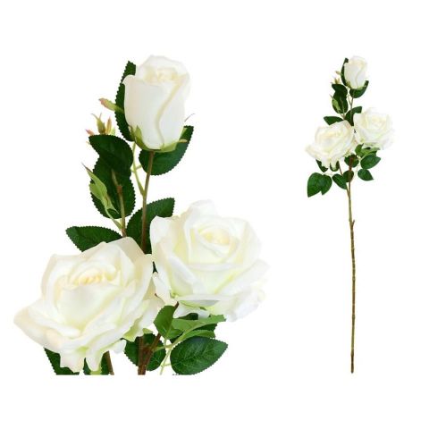 VARA ROSAS X 3 -85CM (BLANCO) 73372