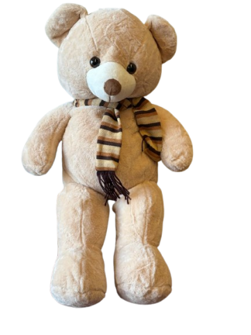 PELUCHE OSO BEIG BUFANDA RAYAS 80705