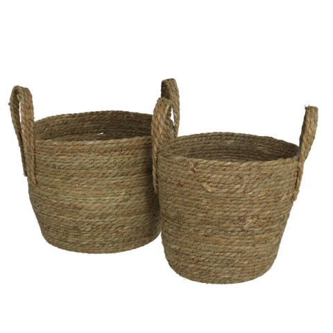 SET 2 CESTAS NATURA 34.5X34.5X31.5CM *981866
