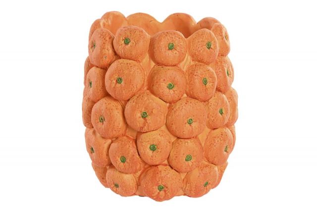 JARRON CEMENTO MANDARINAS 17X17X20CM *JR-221063