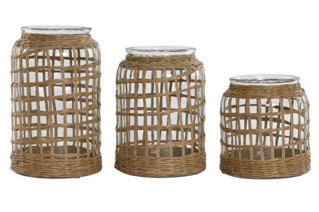 SET 3 JARRONES CRISTAL *JR-217576