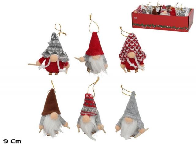 COLGANTE SANTA CLAUS EQUIADOR 9CMS 2 SURTIDO 46285