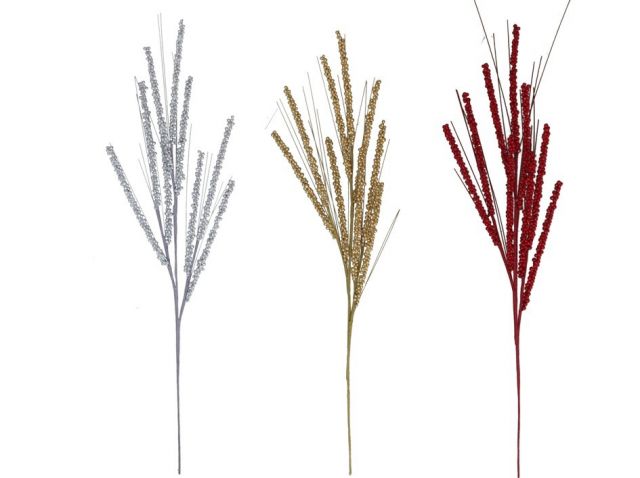 VARA DE NAVIDAD HOJAS BEA 3 COL. SURT 68 CM 52766