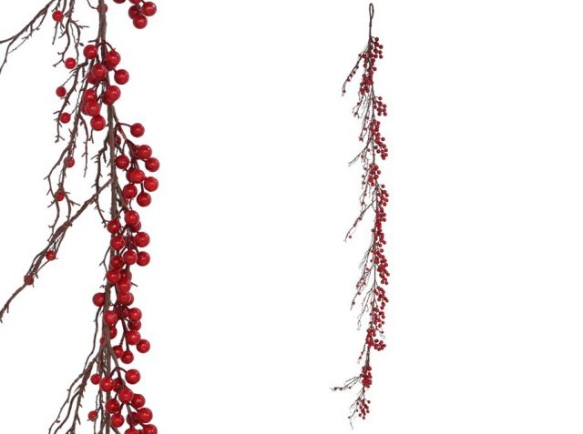 GUIRNALDA BAYAS RUBY ROJA 180CM 53644