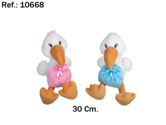 CIGÜEÑA 30CM. 2 COLORES 10668