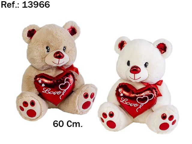 OSO CORAZON LOVE BRILLANTE 60CM *13996