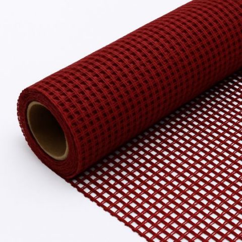 ROLLO MALLA SINTETICA CUADROS *ROJO 50CM 10Y