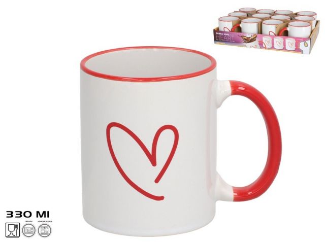 TAZA CORAZON 330ML 90116