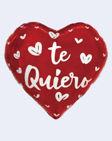 GLOBO TEQUIERO CORAZON 43 CMS  +PALO 40 CMS 