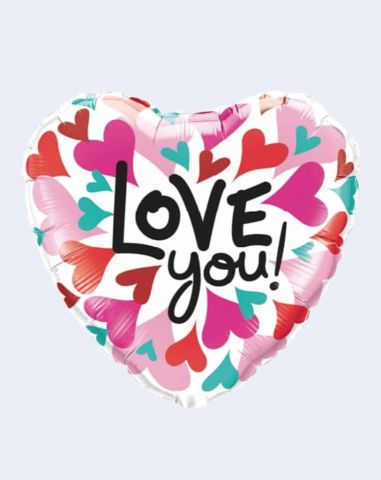 GLOBO LOVE YOU 43 CMS + PALO 40 CMS 