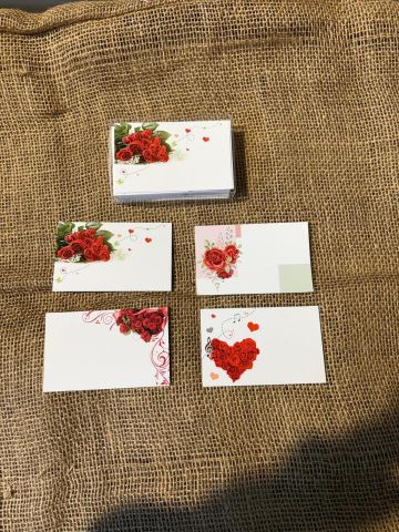 TARJETA FLORES ROJAS 100 UNDS 222873