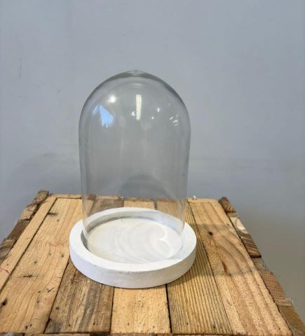 CAMPANA CRISTAL DIAMETRO 10 CMS  X 15CMS BASE BLAN