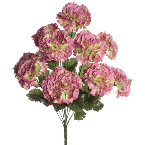 RAMO CLAVEL X10  FUXIA JASPEADO 7838