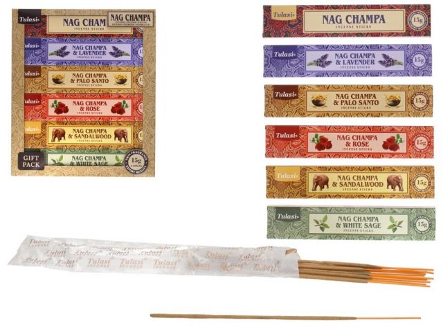 INCIENSO 15G 14 STICK PACK 6STD NAG CHAMPA DELIGHT