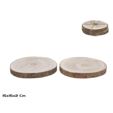 SET 2 PEANA MADERA 15X15X2CM 479903