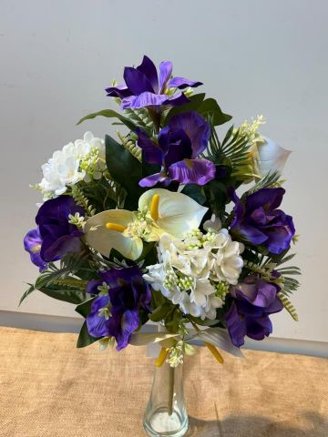 RAMO ENCARADO IRIS-ANTHURIUM *LILA 5718