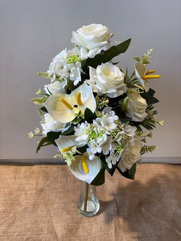 RAMO ENC ARADO ROSA-ANTHURIUM *BLANCO 5717