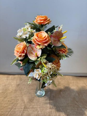 RAMO ENCARADO ROSA-ANTHURIUM *NARANJA 5717