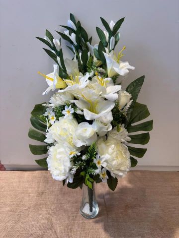 RAMO ENCARADO PEONIA-GLADIOLO *BLANCO 7847