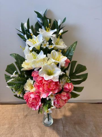 RAMO ENCARADO PEONIA-GLADIOLO *SALMON 7847