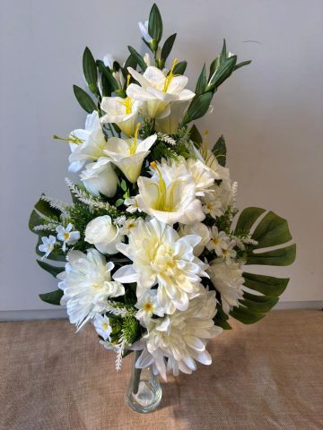 RAMO ENCARADO DALIA-GLADIOLO *BLANCO 7848