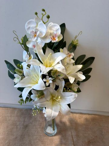 RAMO ENCARADO LILIUM ORQUIDEA BLANCO 5683