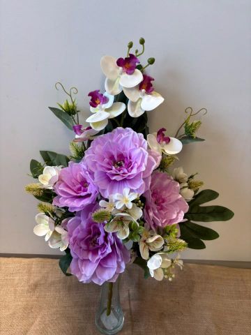 RAMO ENCARADO PEONIA ORQUIDEA LILA 5691