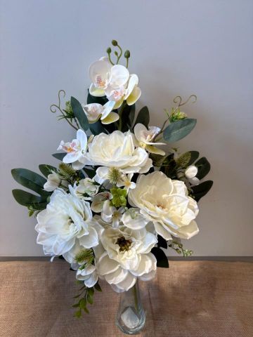 RAMO ENCARADO PEONIA ORQUIDEA *BLANCO 5691