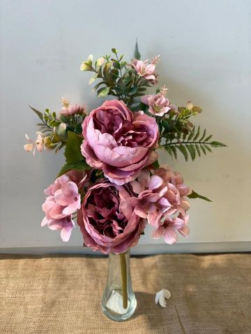 RAMO ENCARADO PEONIA HORTENSIA *LILA 7858