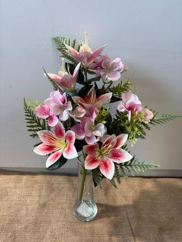 RAMO ENCARADO LILIUM HORTENSIA *ROSA 5677