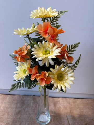 RAMO ENCARADO GERBERA HORTENSIA *AMARILLO 5685