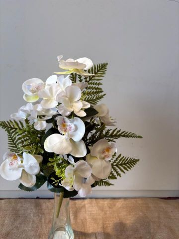 RAMO ENCARADO ORQUIDEA HORTENSIA -BLANCO 5687