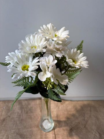 RAMO GERBERA HORTENSIA *BLANCO 5686