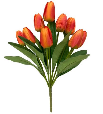 RAMO TULIPANES X 9 -44CM *NARANJA 65186