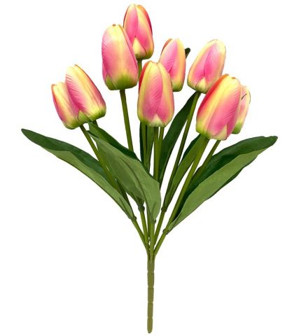 RAMO TULIPANES X 9 -44CM *ROSA 65209