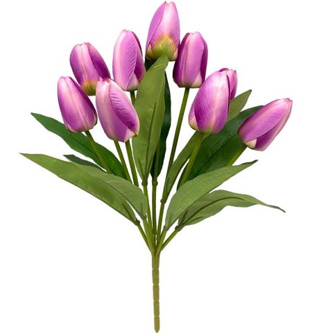 RAMO TULIPANES X 9 -44CM *VIOLETA65223