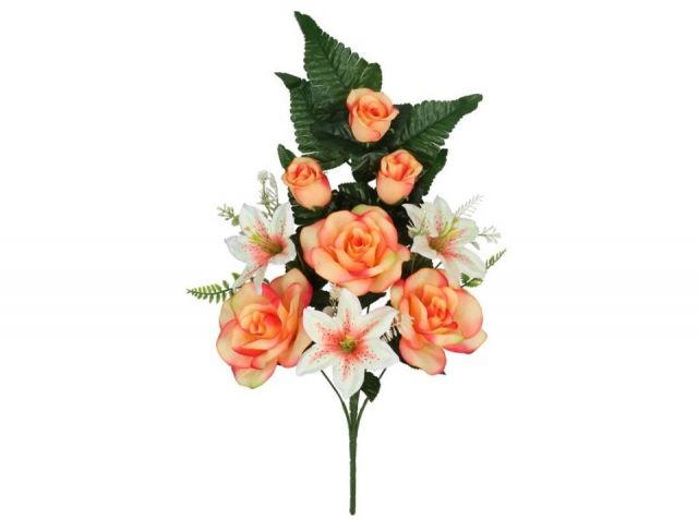 CONJUNTO ROSAS-AZUCENA X 9-53CM (TE)  85024