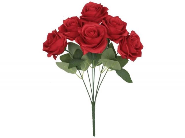 RAMO ROSAS SATIN X6 43CM *ROJO 586953
