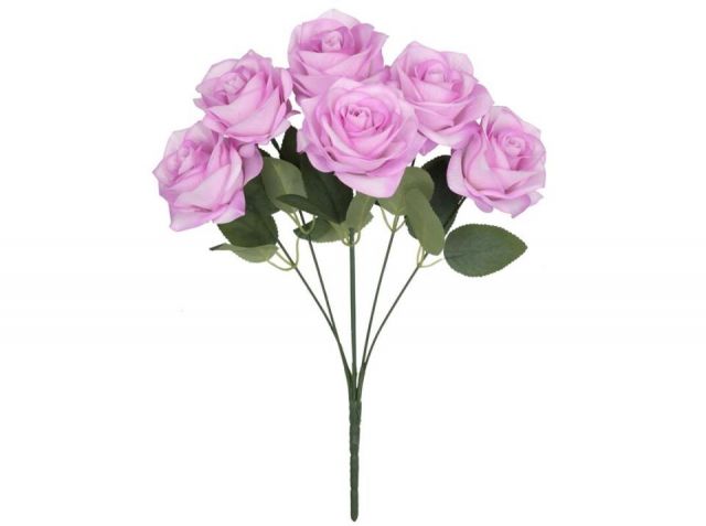 RAMO ROSAS SATIN X6 43CM *VIOLETA 586984