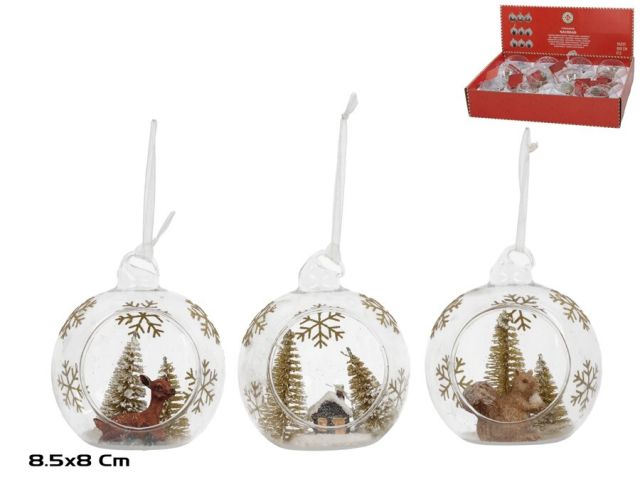 COLGANTE BOLA XMAS 8.5X8CM CAMIH 30373