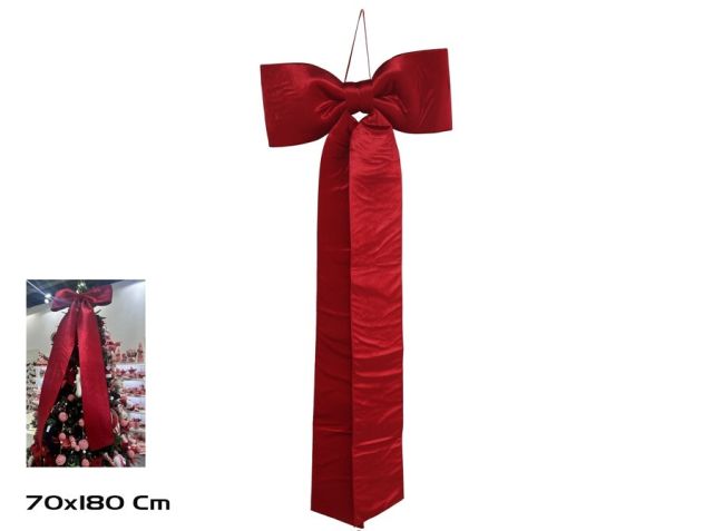 LAZO NAVIDAD 70X180CM ROJO 49023