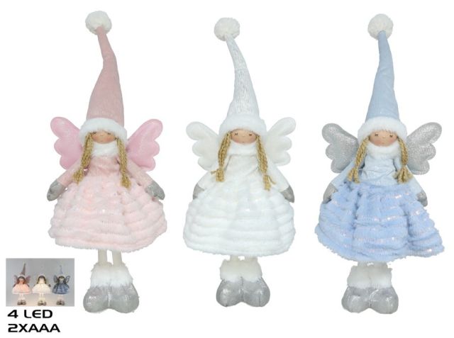 ANGEL TELA DE PIE 4 LED 22X16X50CM GLIMMA 69113