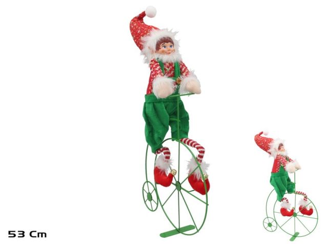 ELFO EN BICICLETA 2STD 12X29X53CM TRICH